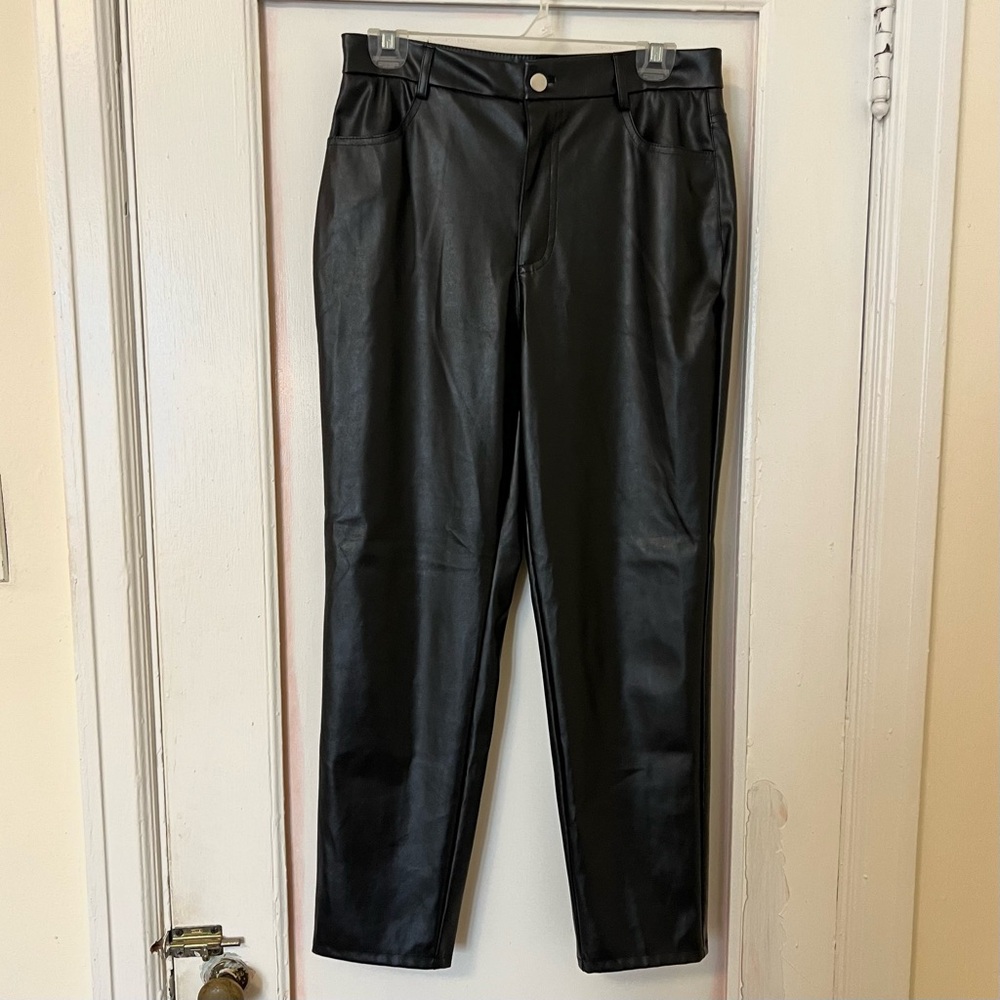 Faux Leather Pants Joe Benbasset Trousers High Waisted Vegan
